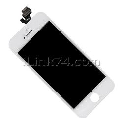 Дисплей (LCD экран) для Apple iPhone 5, с тачскрином, белый, AAA