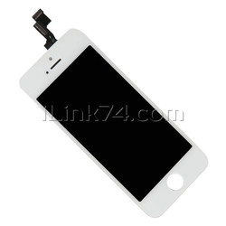 Дисплей (LCD экран) для Apple iPhone SE, с тачскрином, белый, AAA