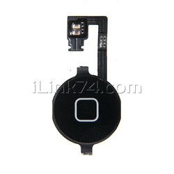 Шлейф кнопки HOME для Apple iPhone 4 в сборе, черный