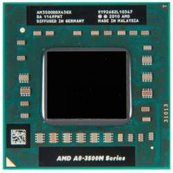 Процессор для ноутбука AMD A8 3500M Socket FS1 1.5 ГГц / AM3500DDX43GX с разбора