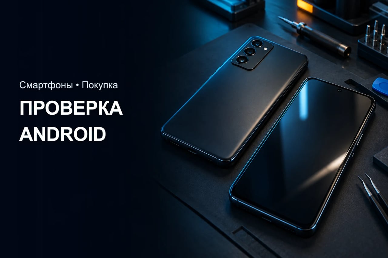 Как проверить Android перед покупкой Два смартфона на тёмном столе перед проверкой при покупке с рук