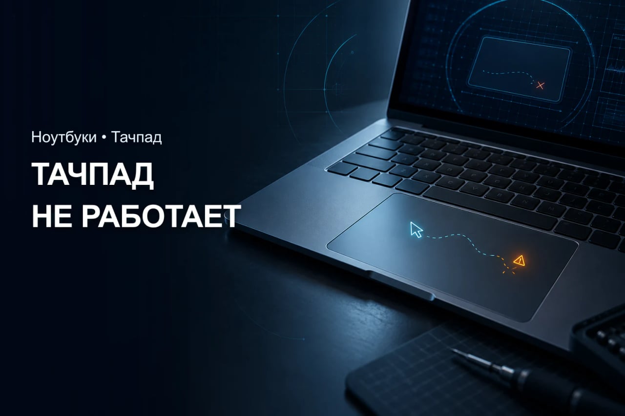 Что делать, если не работает тачпад Ноутбук с тачпадом и оборванной траекторией курсора во время диагностики