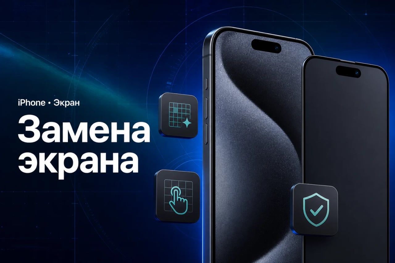 Диагностика дисплея и профессиональная замена экрана iPhone 15 Pro